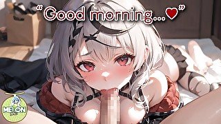 JOI Teaser Morning blowjob and more with your girlfriend! Edging Game Hentai Countdown Instruction