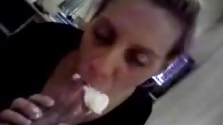 Lodon lass ad squirty cream blowjob