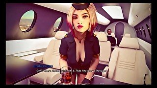 Stewardess Mimi Blonde Slutt Gets Fucked Hard in Her Pink Pussy