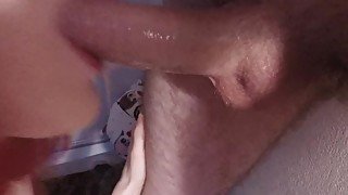 Amateur teen sucks sloppy POV 4K