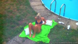 Busty blonde gets slammed and jizzed on