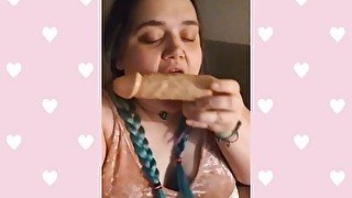 PrincessTindra - Uses dildo then licks it clean! [Full Video on OnlyFans!!]