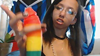 POV Handjob on Big Thick Rainbow Dick