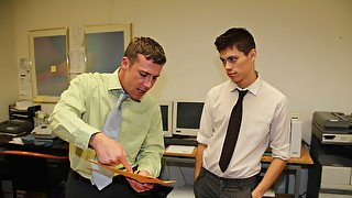Hot co-workers find it intriguing to fuck a little