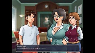 Summertime Saga: naughty principal with big tits ep. 2