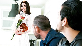 Maddie Winters in Stepbrothers Valentine's Day Surprise - FamilyStrokes