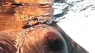 Venezuelan Juicy teen 18+ Showing Big Tits Underwater