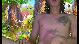 Sexy hoy masturbation in the forest