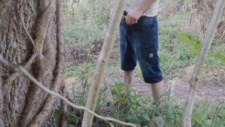 big dicked twink caught pissing in the woods