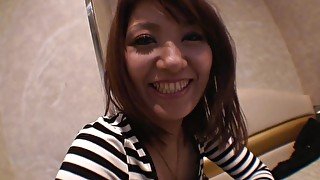 POV Video of Asian wife Hazuki Sunaaya flashing her pussy in public