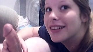 Hot amateur teens gives double blowjob cumshot