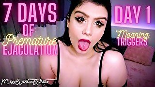 7 Days of Premature Ejaculation (Moaning Triggers) - FemDom, Moaning Fetish, Humiliation