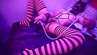 Hot Femboy Covered In Cum