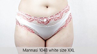 Try on plus-size panties under 2$, part 3