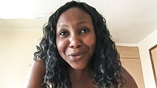 Black MILF Unknowingly Walks In for Backroom Casting