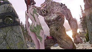 Skyrim monster giant porn scene