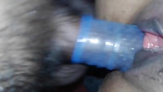 Indian wife fucking hard blue condom