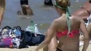 Exuberant blonde Argentine girl delighted everyone