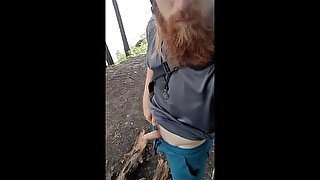 Pissing in the woods