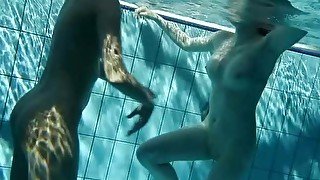 Zuzanna And Lucie Stripping And Playing Underwater