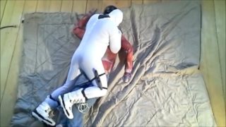 white drone humps his muscled dummy