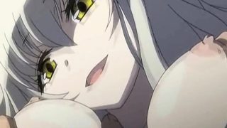 Busty Japanese hentai cummed allbody