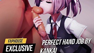 Kantai Collection Shiranui Hand Job Hentai Hard Cum Shoot MMD 3D Pink Hair Color Edit Smixix