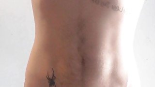 Showing off my hairy tatted body and cumming