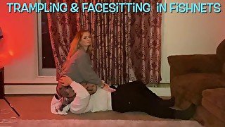 Trampling & Facesitting in Fishnets - Princess Natalie - {HD} (Full Video on Onlyfans)