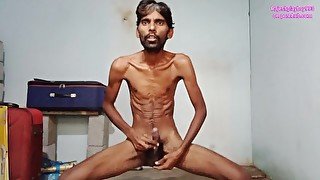 Rajeshplayboy993 spanking butt, shaking ass, showing ass hole, masturbating his big dick and cumming