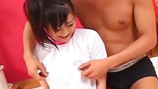 Japanese fucked through holes in her