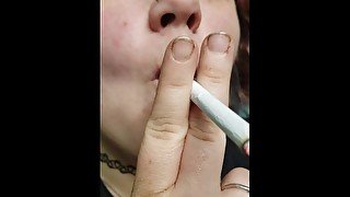 Wifey inhales