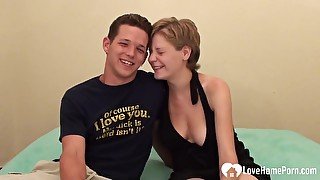 Amateur couple first porn video