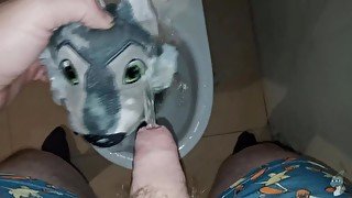 Dad wolf Peeing #1