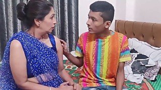 Mature Indian hottie ends up fucked by a young stud