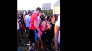 Horny chick at concert