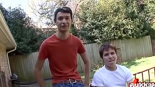 Kinky and insatiable white guy gets gangbanged and jizzed on