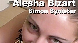 Alesha Bizart & Simon Synister topless handjob cumshot