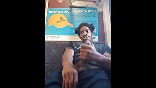 Public cum on train Big Black dick in9inch cock watch Santa bust before the New year  share my video