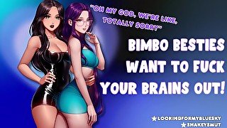 Bimbo Besties Want To Fuck Your Brains Out  feat. LookingForMyBlueSky [Threesome] [Audio Porn]