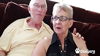 Horny Old Granny Fucks A Random Dude Infront Of Her Hubby - Cuckold 25 Min