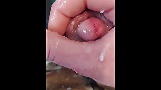 Cum dripping everywhere thick big dick