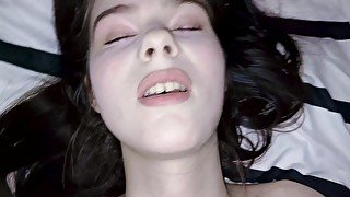 18 years old teen BEAUTY gets BIG LOAD on her beautifull FACE!!!