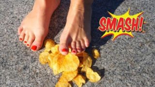 Crush Fetish Food 踩踏食物 CHIPS with my FEET ASMR