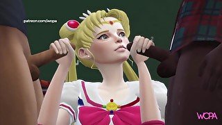 [TRAILER] SAILOR MOON CHEATING ON BOYFRIEND WITH TWO CLASSMATES