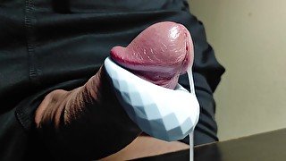 Handsfree Cum With Vibrating Cock Ring Cum Dripping For 30 Seconds Greek Cock Cumming