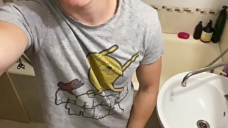 Young Guy Wanking in Neighbor's Toilet