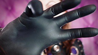 ASMR: black nitrile gloves hot soundings by Arya Grander - SFW video