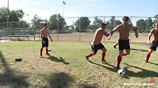 The Soccer Fan First Gangbang DP Double Anal Double Vag Triple Pen