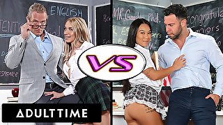 ADULT TIME - NAUGHTY BATTLE! Khloe Kapri VS Kimmy Kimm